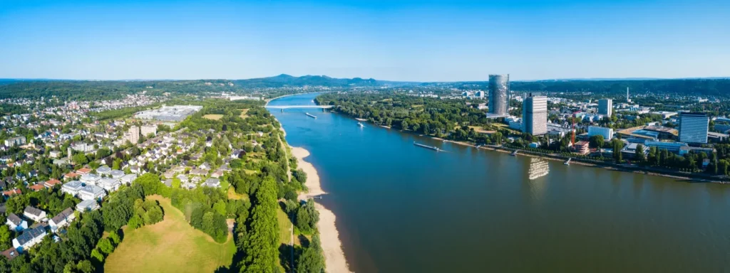 Bonn aerial panoramic view, Germany