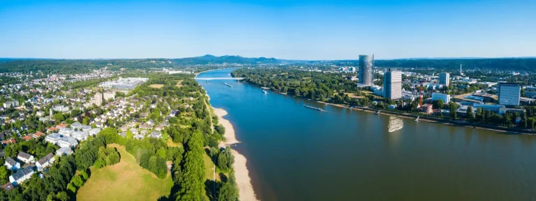 Vue aérienne panoramique de Bonn, Allemagne