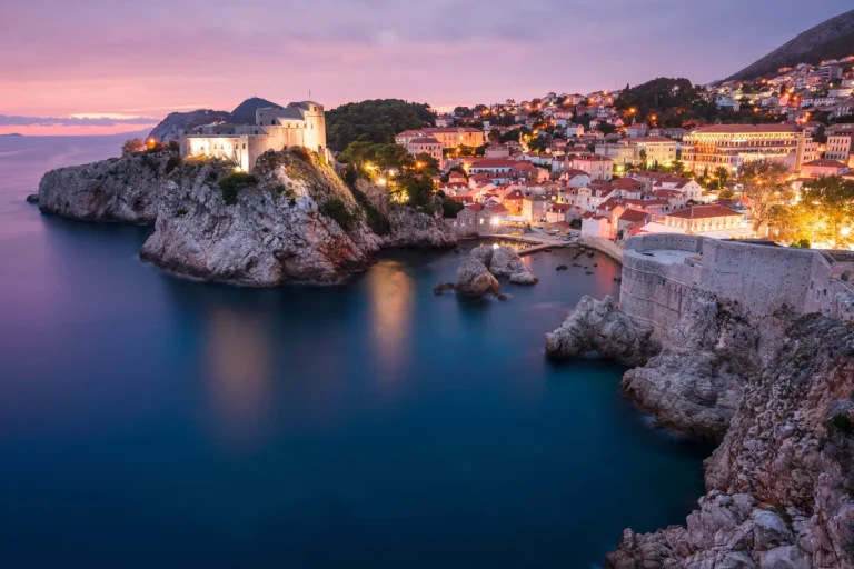 Festung Lovrijenac a Dubrovnik nach Sonnenuntergang