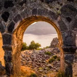 Gemiler Island ruins on sunset