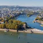 The German Corner (Deutsches Eck) in Koblenz, Germany