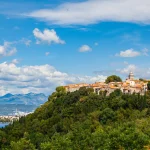 Skyline of Omišalj, Krk island. Croatia