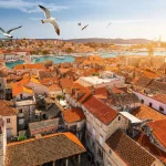 Trogir oude stad vanuit de lucht