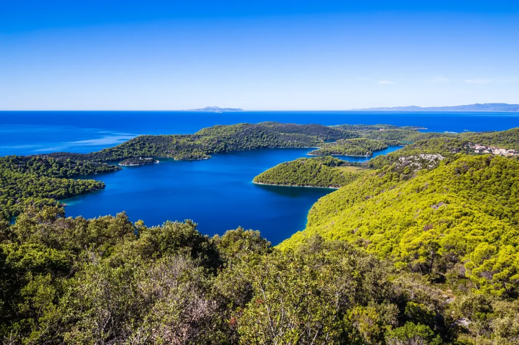 Uitzicht vanaf uitkijkpunt Montokuc - Mljet, Kroatië